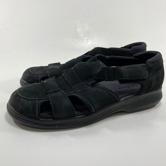 L L Bean Women's Black Suede Comfort Walking Shoes Career Casual Closed Toe 9 - Picture 1 of 8